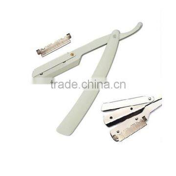 NEW WHITE SMART STRAIGHT CUT THROAT RAZOR