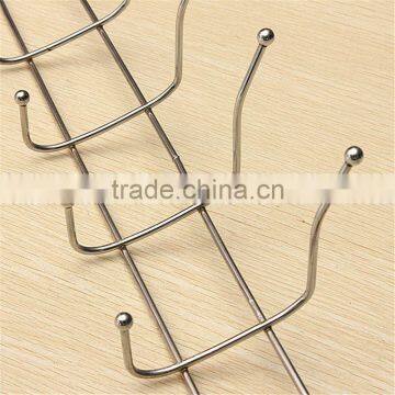 Lowest Price New Chrome Stainless Steel Door Hanger Storage Hat Coat Towel Hook Clothes Hanging With 12 Hooks photo-3