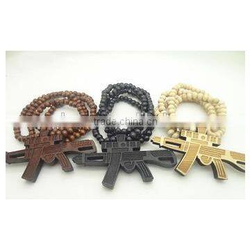 Hip-Hop fashion long wooden necklaces