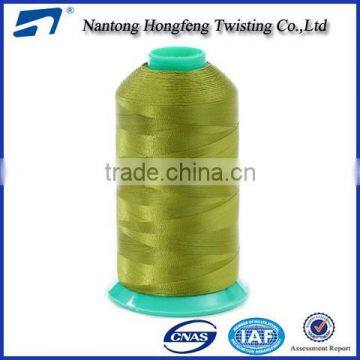 High tenacity continuous polyester sewing thread