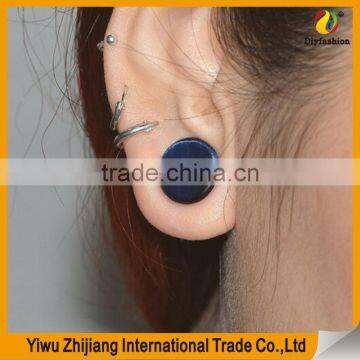 Natural Stone Cat'S Eye Tiger'S Eye Malachite Turquoise Amethyst Gold Sandstone Unakite Flared Plugs Expander photo-5