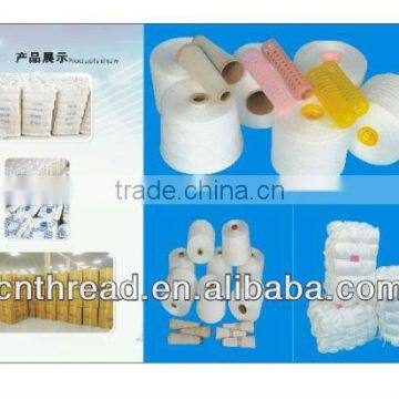 100% raw white spun polyester yarn for sewing thread
