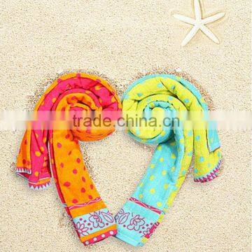 cotton reactive printed unique beach towel wholesale