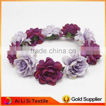 Bride Floral Elastic Headband, Paper Flower Beautiful Hairbands photo-4