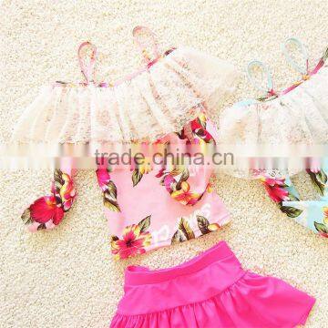 2017 Fashionable Cute Children Three Pieces Baby Girls Swimwear photo-4