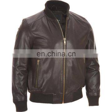 Men Bomber Leather Fashion Jacket