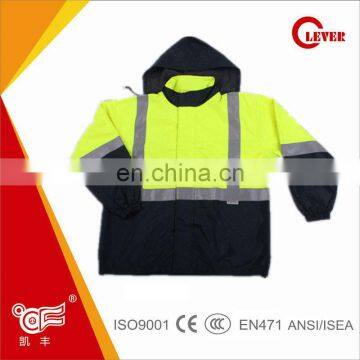 Black Long Sleeve Reflective Safety Vest Cleaner KF-056