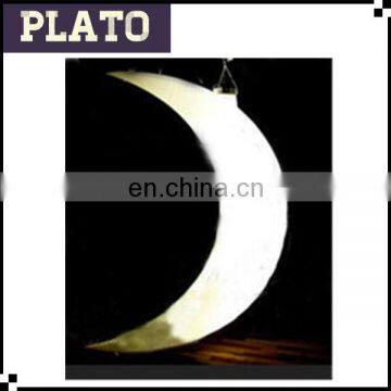 Decorative plastic inflatable glitter moon