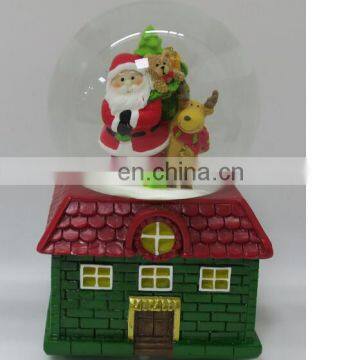 Craft resin christmas santa snowglobe water globe