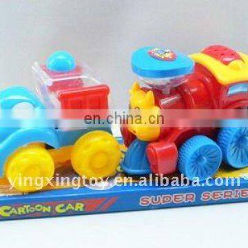 pull back cartoon car with sugared toys