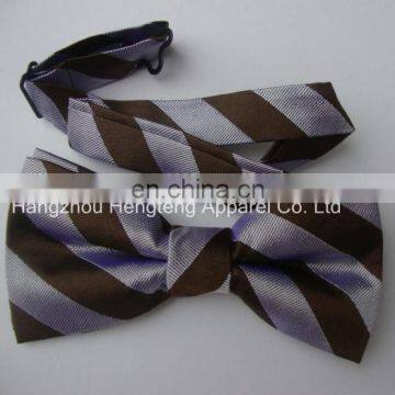 Pre tied Silk Woven Bow Tie with stripe Design