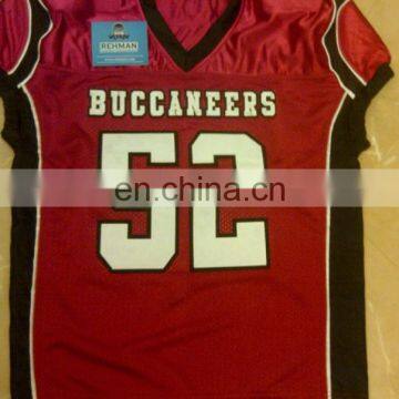 Custom American Football Jersey with Embroidery and Tackle Twill