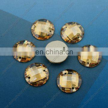 Dongzhou Crystal Round Flat Back Garment Stone for Sewing Cloth