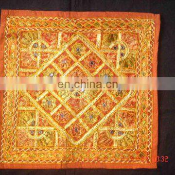 Sari Patchwork Cushion Cover,cushion cover hand embroidery design