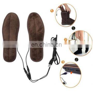 rubber foot pad USB Electric Powered Heated Insoles Keep Feet Warm Pad with USB Cable