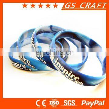 good quality promotional tie dye silicone rubber wristband