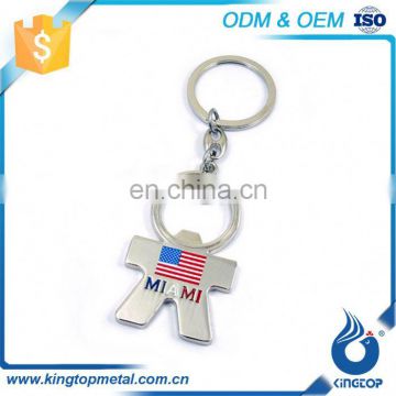 High End Handmade Embossed American Souvenir America Flag Keyring National Keychain