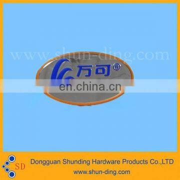 Oval embossed 3d soft plastic label