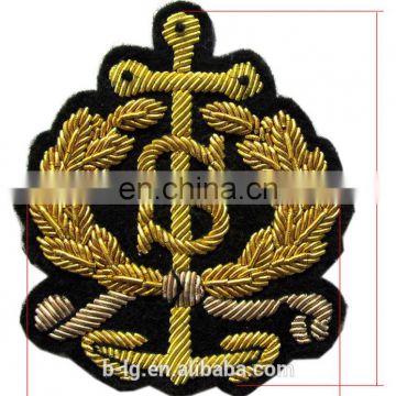 Brilliant beauty wholesale new arrival fashion cotton Gold color embroidery patch for sale