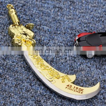 hot sale wholesale sword shape decoration promotional gifts customized logo