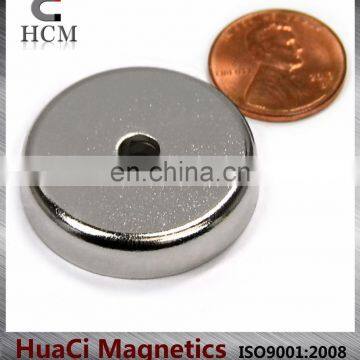 70 LB Holding Power Neodymium Cup Magnet 1.26" Magnetic Round Base photo-2