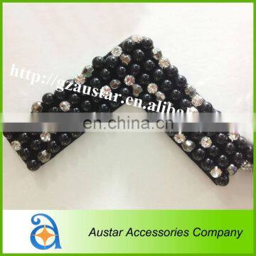 High quality shoe uppers with beads plastic for wholesale