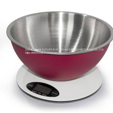 New arrival digital kitchen scale with removable bowl 5kg capacity