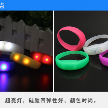 Debossed Ink Filled Flashing Light Bracelets