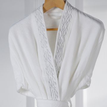 Eliya Manufacturer Personalized Turkish Cotton Bath Robe White Waffle Embroidered Towels And Bathrobe