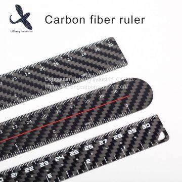 Black High Quality 30cm Carbon Fiber Long Straight Rulers