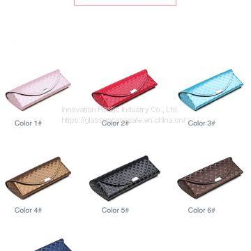 Vintage and Artistic Striated Glasses Case; Crush-resistant Travel Eyeglass Case photo-3