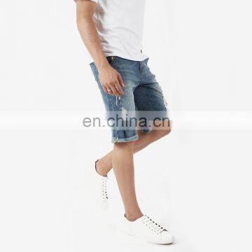 DiZNEW Manufacturers Wholesale Ripped Straight Half Pants Shorts Jeans Men photo-2
