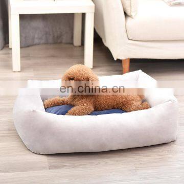 Rectangle Dog Bed Soft Velvet Fabric Pet Bed for Dogs & Cats With Non Slip Bottom photo-5