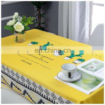 Waterproof Cotton Linen Nordic Fashion Style All Over Printed Fancy Table Cloth For Living Room Dining Room photo-7