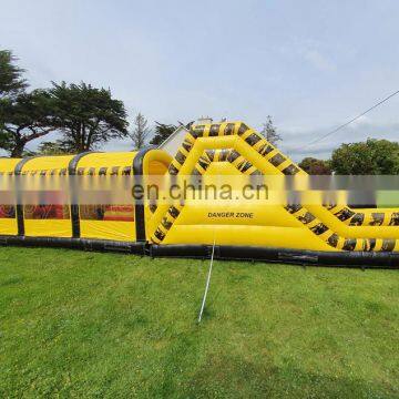 Challenge Wipeout Inflatable Danger Zone Obstacle Course Combo For Sale photo-5