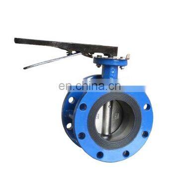 Ductile iron disc type dn150 flanged wafer butterfly valve