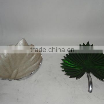 Enamel Aluminum Fruit Bowl in Tree Leaf Shape 1112