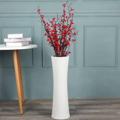 Creative Large White Seal Jingdezhen Ceramic Floor Vase For Living Room Office Study