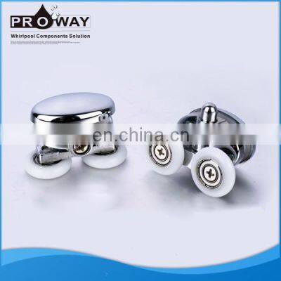 High Quality Glass Door Roller Double Wheel Zn Alloy Shower Pulleys photo-2