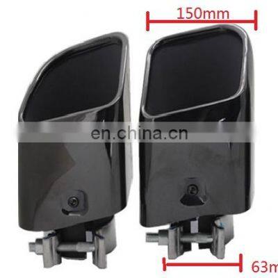 New and Hot Sale 304 Stainless Steel Dual Silencer Tips Exhaust End Pipes Muffler Square photo-5