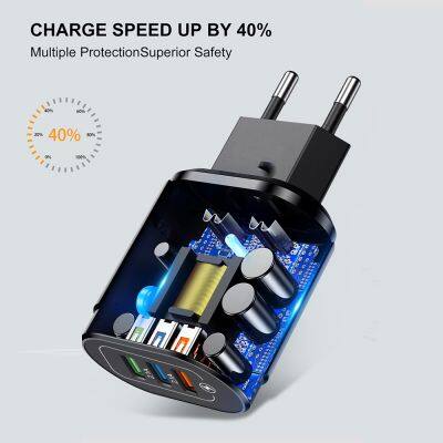 usb fast charger quick charge 3.0 4.0 universal wall mobile phone tablet chargers for iphone 11 samsung huawei charging charger