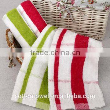 pure cotton mix color strip yarn dyed jacquard elegant face towel