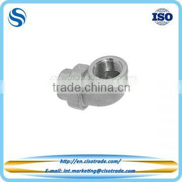 Threaded pipe union male female 90 elbow stainless steel Class 150 conform to ASTM A351 cast pipe fitting