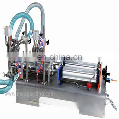 5-100ml Double Head Liquid Softdrink Pneumatic Filling Machine