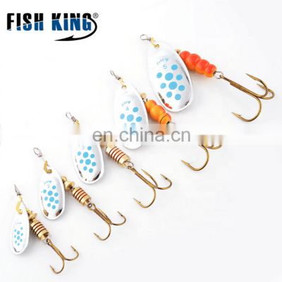 Hot Sale Sequins Luya spinner Accessories Wholesale Metal  bait with treble hook