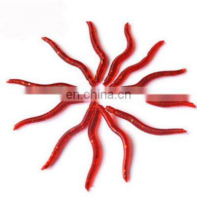 Artificialoil red worm 3.5cm Lifelike Fishy Smell Red Soft Fishing Lures Simulation Earthworm red earthworm