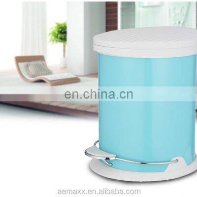 Top sale special shell shaped plastic foot pedal trash can home office plastic waste bin