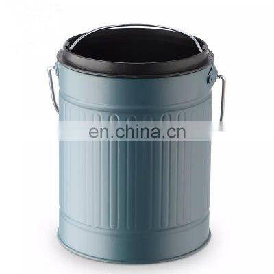 3-литровый и 5-литровый мини настольный контейнер для мусора без запаха из нержавеющей стали, кухонный компостный бак с фильтрующей крышкой photo-2