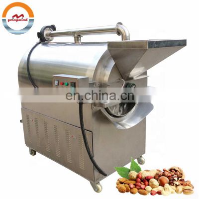 Automatic commercial hazelnut roasting machine auto electric gas hazelnuts industrial rotary drum roaster cheap price for sale