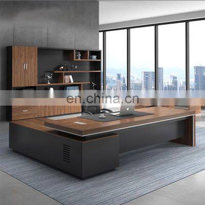 luxury office furniture modern wood ceo workstation computer table wooden high tech manager executive office desks with drawer